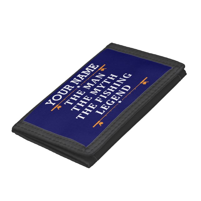Personalized The Man The Myth The Fishing Legend Trifold Wallet (Bottom)