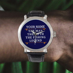Personalized The Man The Myth The Fishing Legend Watch