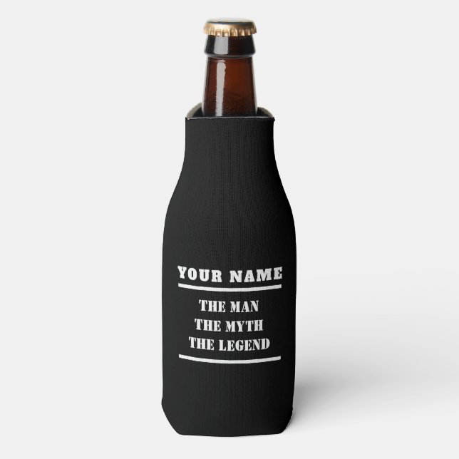 Personalized The Man The Myth The Legend Bottle Cooler (Bottle Front)