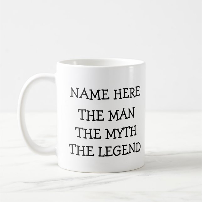 Personalized The Man The Myth The Legend Coffee Mug (Left)