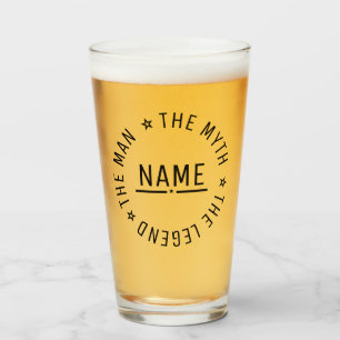 Personalized The Man The Myth The Legend Glass