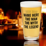 Personalized The Man The Myth The Legend Glass at Zazzle
