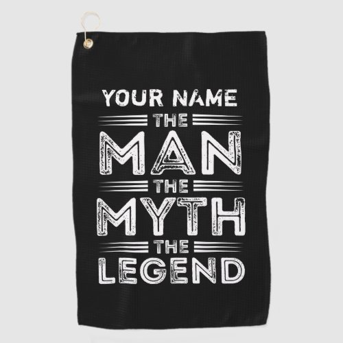 Personalized The Man The Myth The Legend Golf Towel
