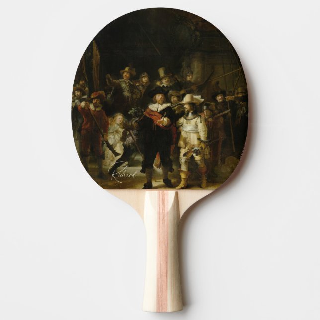 Personalized-The Night Watch-Rembrandt Ping Pong Paddle (Front)