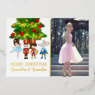 Personalized The Nutcracker Ballet Christmas Foil Holiday Card