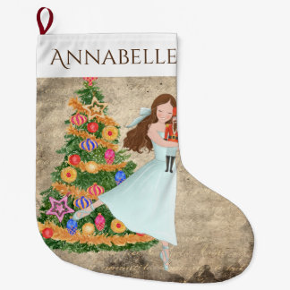 Personalized The Nutcracker Clara Ballet Holiday Large Christmas Stocking