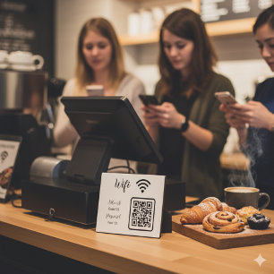 Personalized The Wifi Password Sign for Business Plaque