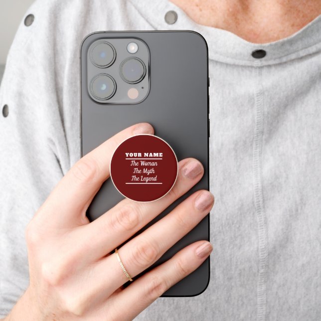 Personalized The Woman The Myth The Legend PopSocket (Hand)