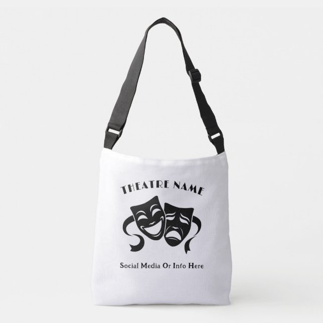 Personalized Theater Acting Class Logo Or Name Crossbody Bag (Front)