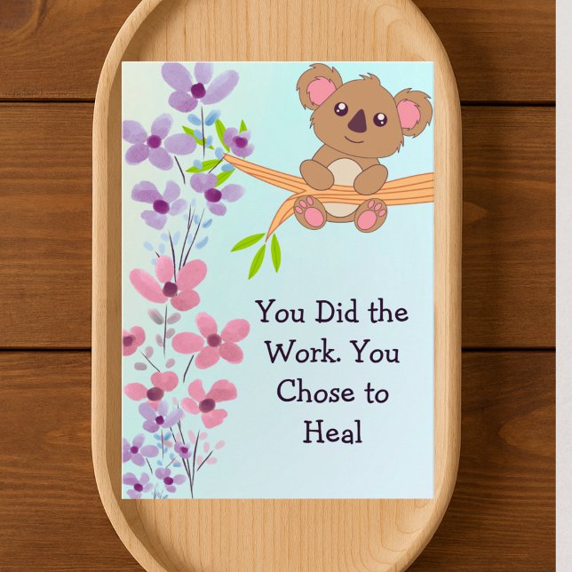 Personalized Therapist Client Blue Pastel Floral Thank You Card (Creator Uploaded)