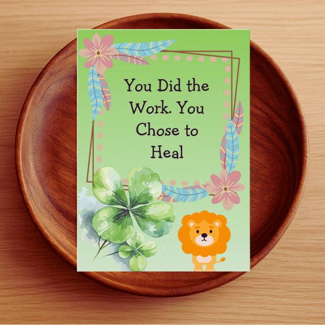 Personalized Therapist Client Green Eucalyptus  Thank You Card (Creator Uploaded)