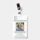 Personalized Therapy Animal Dog Photo ID Badge