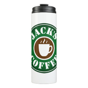 Personalized thermal tumbler travel coffee mug