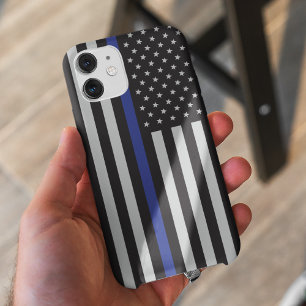 Personalized Thin Blue Line American Flag iPhone 11 Case