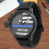 Thin blue line police watch sale