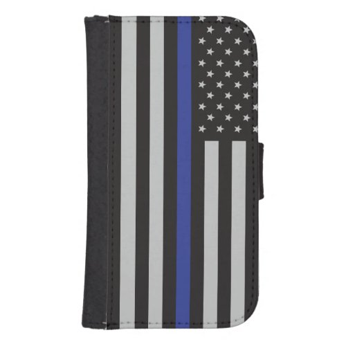 Personalized Thin Blue Line American Flag Phone Wallet