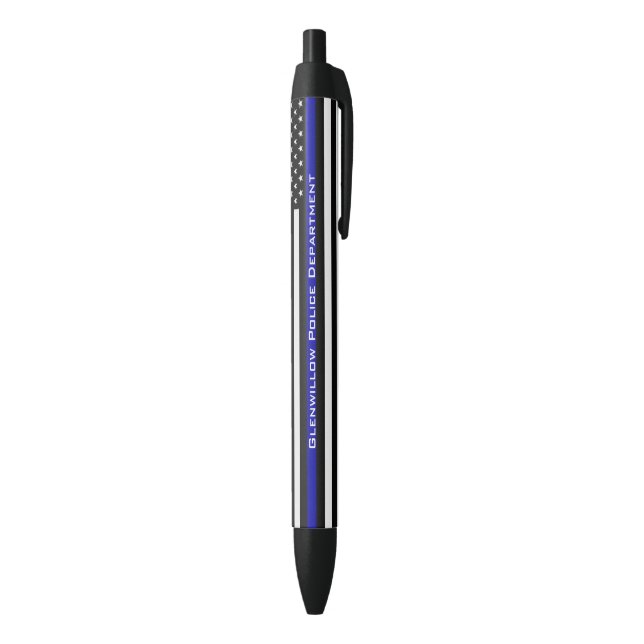 Personalized Thin Blue Line Flag Pen (Bottom (Vertical))