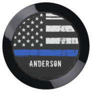 Personalized Thin Blue Line Flag Police Usb Charging Station at Zazzle