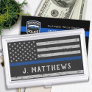 Personalized Thin Blue Line Police Business Card Case