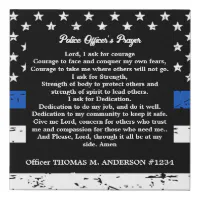 Honor Serve Protect Thin Blue Line Police Officer Gifts Law Enforcement  Canvas Wall Art Police Wife Police Academy Cop Gifts 