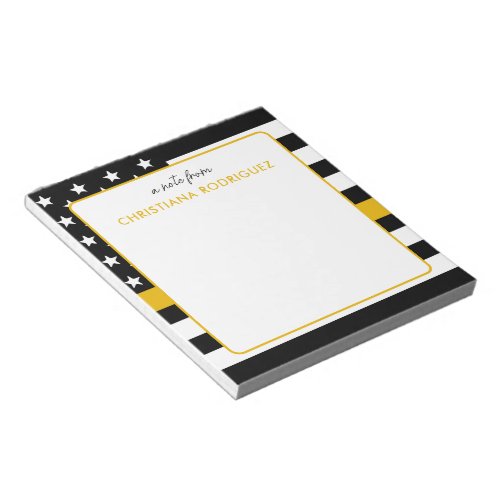 Personalized Thin Gold Line Flag 911 Dispatcher  Notepad