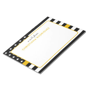 Personalized Thin Gold Line Flag 911 Dispatcher  Notepad