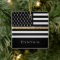 Personalized Thin Gold Line Glitter Flag