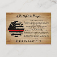 Personalized Thin Red Line Firefighter Prayer