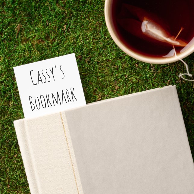 Personalized thin Script trendy Book lover Gift  Bookmarks (Closed Book)