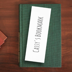Personalized thin Script trendy Book lover Gift  Bookmarks