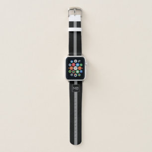 Personalized Thin Silver Line Correctional Officer Apple Watch Band
