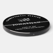 Personalized Thin Silver Line Corrections Officer Wireless Charger (Front 2)