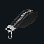 Personalized Thin Silver Line Corrections Officer Wrist Keychain<br><div class="desc">Personalized Thin Silver Line Corrections Officer and Correctional Department Appreciation Gifts!</div>