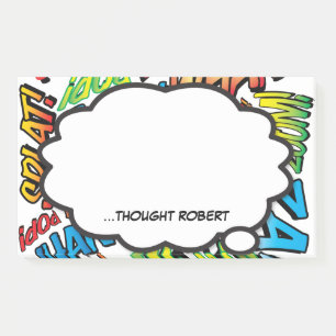 Personalized Think Bubble Fun Modern Comic Book Post-it Notes
