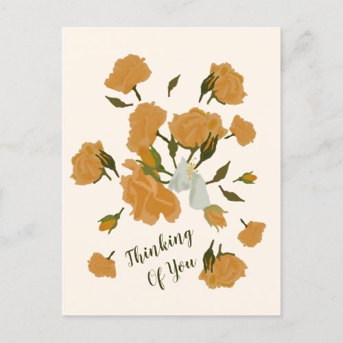 Personalized Thinking of You Vintage Bouquet Card 