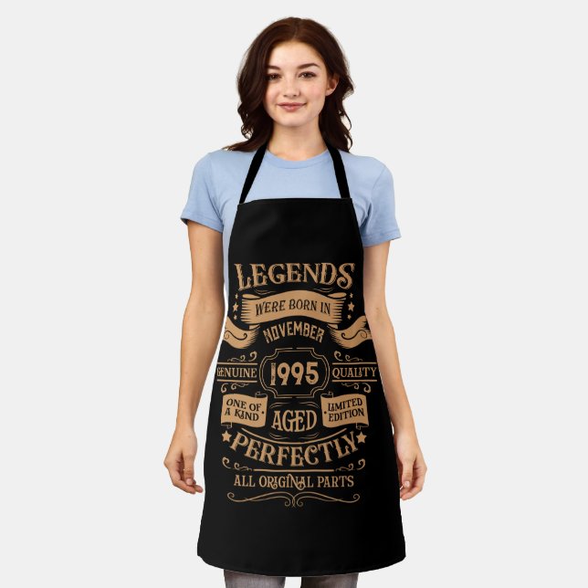 Personalized Thirty vintage 30th birthday party Apron (Worn)