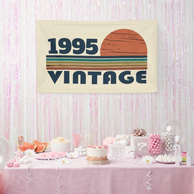 Personalized thirty vintage 30th birthday party banner (Party)
