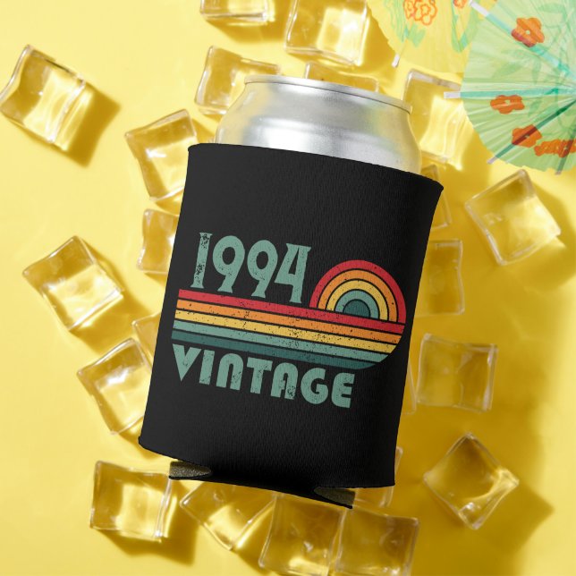 Personalized Thirty vintage 30th birthday party Can Cooler (In Situ Summer)