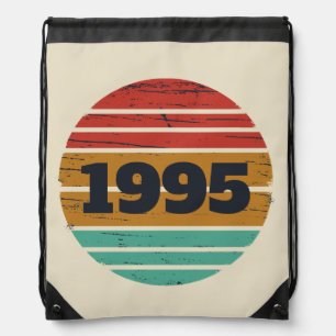Personalized thirty vintage 30th birthday party drawstring bag