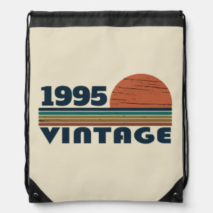 Personalized thirty vintage 30th birthday party drawstring bag