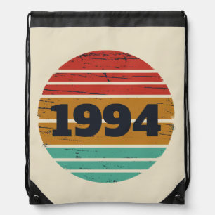 Personalized Thirty vintage 30th birthday party Drawstring Bag