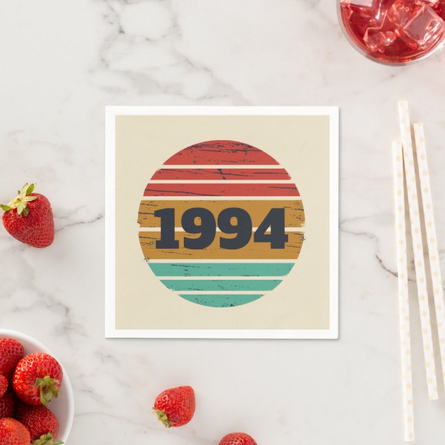 Personalized Thirty vintage 30th birthday party Napkins (Insitu)