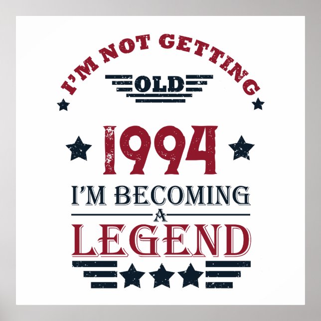 Personalized thirty vintage 30th birthday party poster (Front)