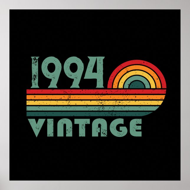 Personalized Thirty vintage 30th birthday party Poster (Front)