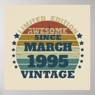 Personalized Thirty vintage 30th birthday party Poster