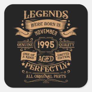 Personalized Thirty vintage 30th birthday party Square Sticker