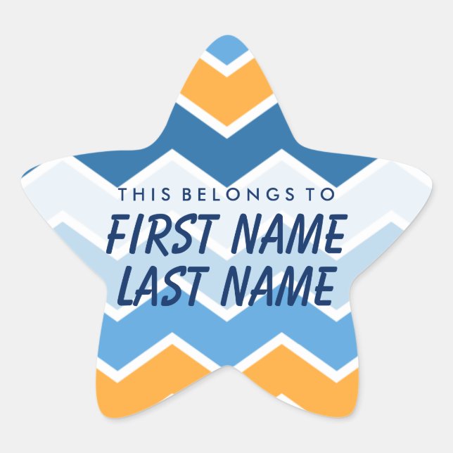 Personalized This Belongs To Star Sticker (Front)