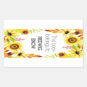 Personalized This Book Belongs to Floral Bookplate