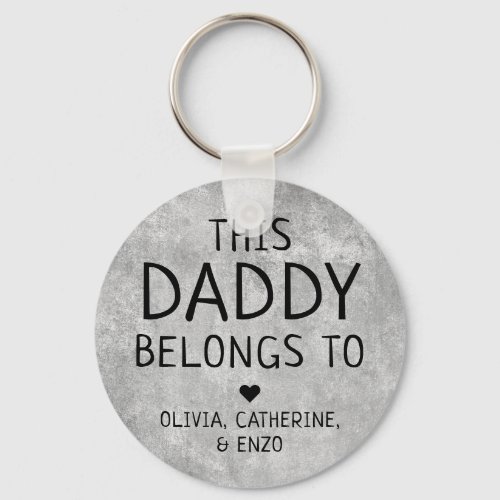 Personalized This Daddy Belongs To Fathers Day Ke Keychain