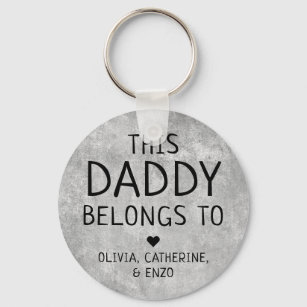 Personalized This Daddy Belongs To Father's Day Keychain